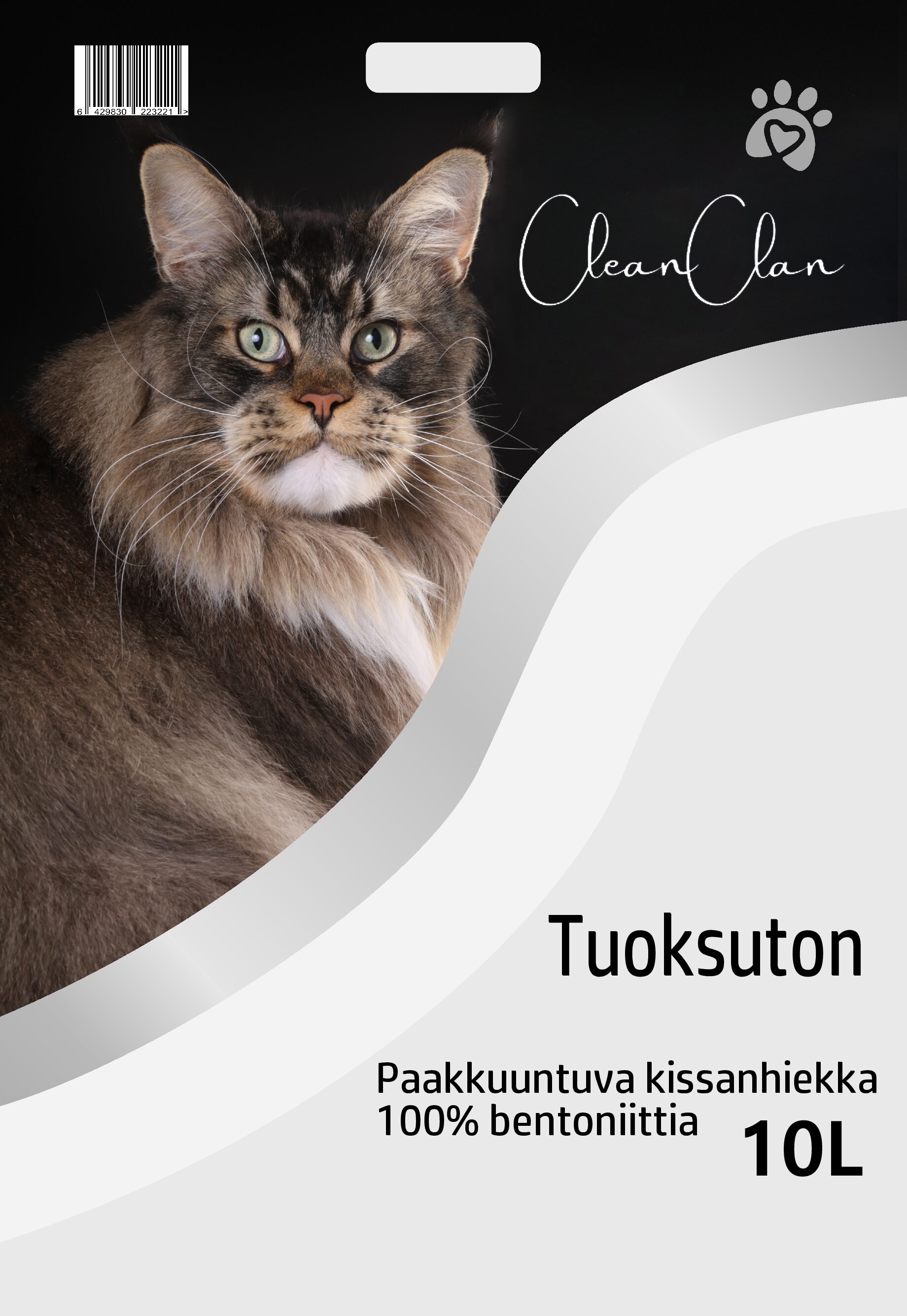 Clean Clan tuoksuton kissanhiekka 10L