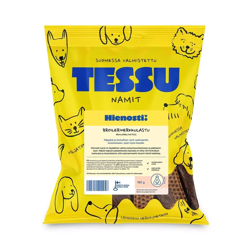 Hienosti! Broileriherkkulastu 180g koiralle ja kissalle